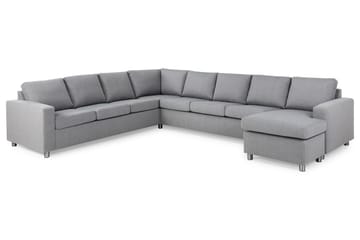Crazy 7-sits Högervänd U-formad XX-Large Hörnsoffa med divan i Tyg - Grå - Möbler - Soffa - Hörnsoffa - Hörnsoffa med divan