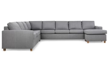 Crazy 7-sits Högervänd U-formad XX-Large Hörnsoffa med divan i Tyg - Grå - Möbler - Soffa - Hörnsoffa - Hörnsoffa med divan