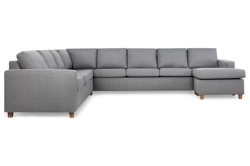 Crazy 7-sits Högervänd U-formad XX-Large Hörnsoffa med divan i Tyg - Grå - Möbler - Soffa - Hörnsoffa - Hörnsoffa med divan