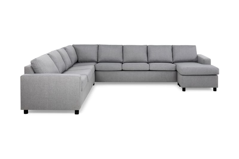 Crazy 7-sits Högervänd U-formad XX-Large Hörnsoffa med divan i Tyg - Grå - Möbler - Soffa - Hörnsoffa - Hörnsoffa med divan