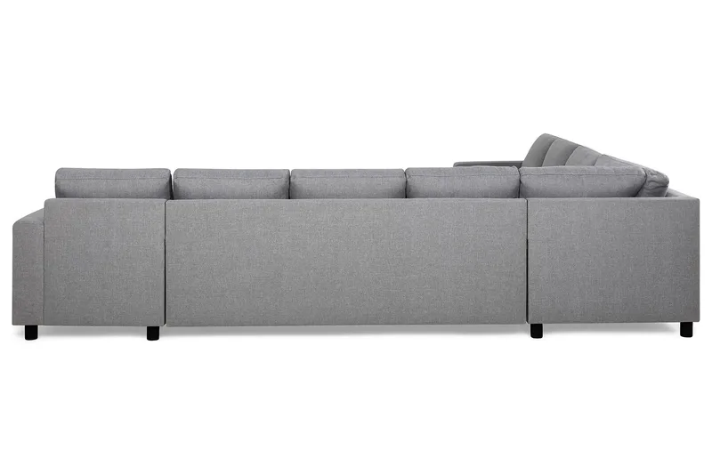 Crazy 7-sits Högervänd U-formad XX-Large Hörnsoffa med divan i Tyg - Grå - Möbler - Soffa - Hörnsoffa - Hörnsoffa med divan