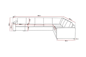 Crazy 7-sits Vändbar L-formad XX-Large Hörnsoffa i Tyg - Brun - Möbler - Soffa - Hörnsoffa