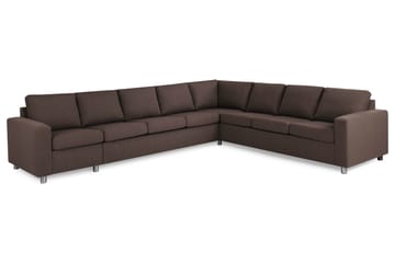 Crazy 7-sits Vändbar L-formad XX-Large Hörnsoffa i Tyg - Brun - Möbler - Soffa - Hörnsoffa