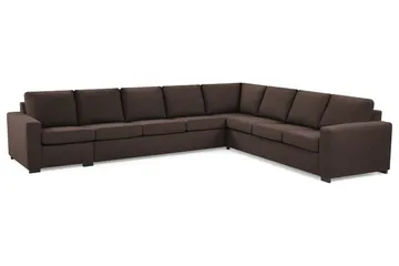 Crazy 7-sits Vändbar L-formad XX-Large Hörnsoffa i Tyg - Brun - Möbler - Soffa - Hörnsoffa