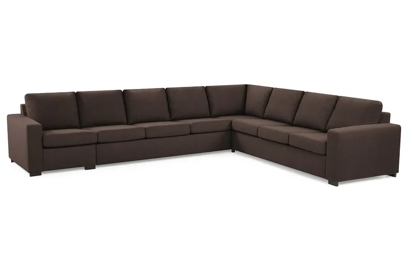 Crazy 7-sits Vändbar L-formad XX-Large Hörnsoffa i Tyg - Brun - Möbler - Soffa - Hörnsoffa