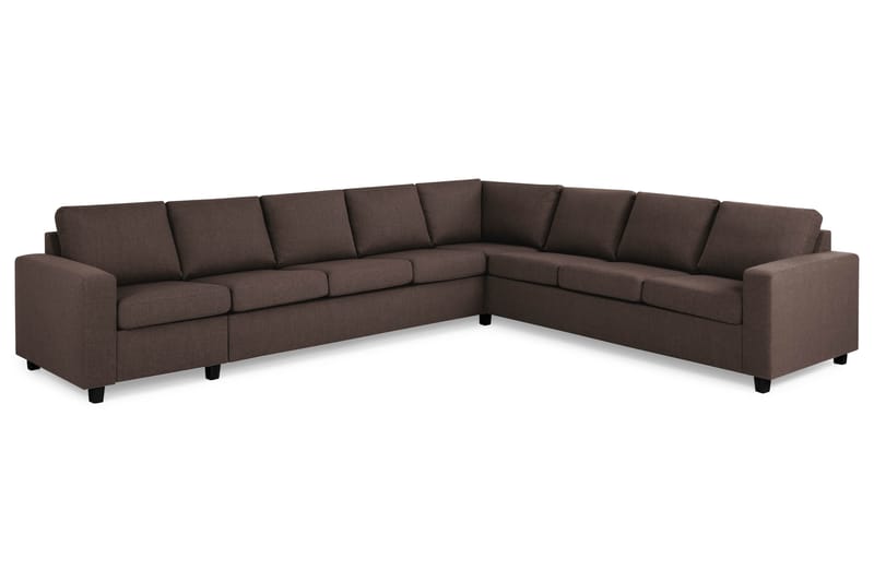 Crazy 7-sits Vändbar L-formad XX-Large Hörnsoffa i Tyg - Brun - Möbler - Soffa - Hörnsoffa