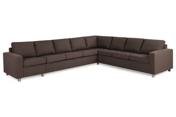 Crazy 7-sits Vändbar L-formad XX-Large Hörnsoffa i Tyg - Brun - Möbler - Soffa - Hörnsoffa