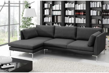 Divansoffa Octavius 278x162x86 cm - Svart/Grå - Möbler - Soffa - Hörnsoffa - Hörnsoffa med divan