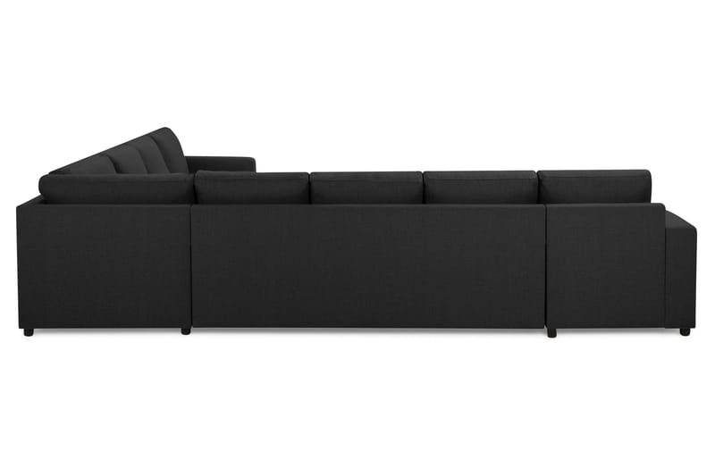 Hörnsoffa med Divan Nevada 4+3 Vändbar - Svart|Grå - Möbler - Soffa - Hörnsoffa - Hörnsoffa med divan