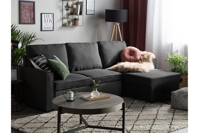 Hörnsoffa Nesna 228 cm - Svart - Möbler - Soffa - Hörnsoffa