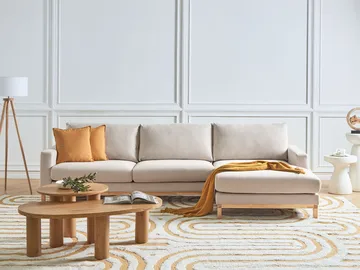 Hörnsoffa Siggard - Beige - Möbler - Soffa - Divansoffa & schäslongsoffa - 4 sits soffa med divan