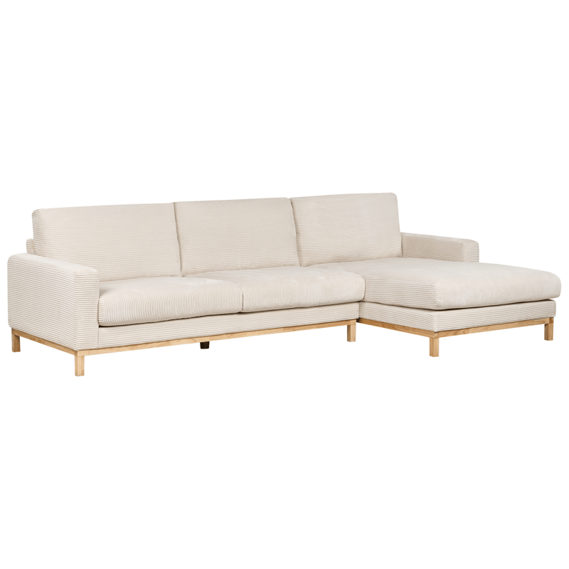 Hörnsoffa Siggard - Ljusbeige - Möbler - Soffa - Divansoffa & schäslongsoffa - 4 sits soffa med divan