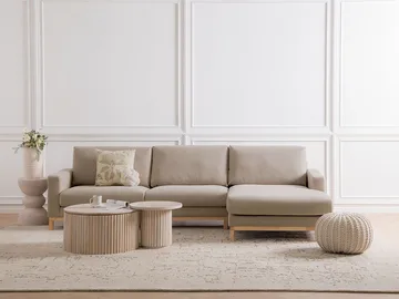Hörnsoffa Siggard - Taupe - Möbler - Soffa - Divansoffa & schäslongsoffa - 4 sits soffa med divan