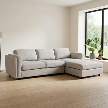 Hörnsoffa Ulnora Höger - Grå - Möbler - Soffa - Hörnsoffa - Hörnsoffa med divan