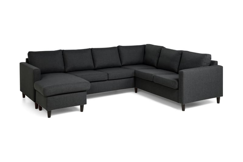 Hörnsoffa Yen med Divan Vändbar - Mörkgrå - Möbler - Soffa - Hörnsoffa - Hörnsoffa med divan