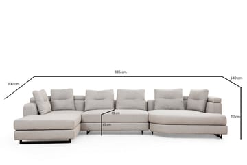Hörnsoffa Pavdova 4-sits - Ljusgrå - Möbler - Soffa - Hörnsoffa