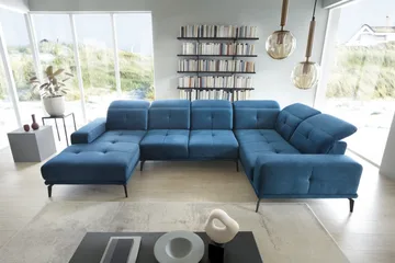 Hagglund Hörnsoffa m. Divan - Blå - Möbler - Soffa - Hörnsoffa - Hörnsoffa med divan