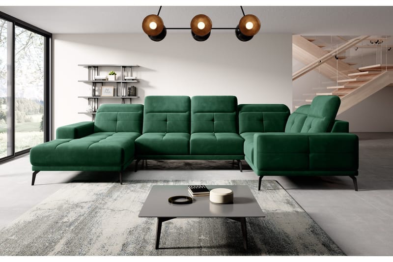 Hagglund Hörnsoffa m. Divan - Grön - Möbler - Soffa - Hörnsoffa - Hörnsoffa med divan
