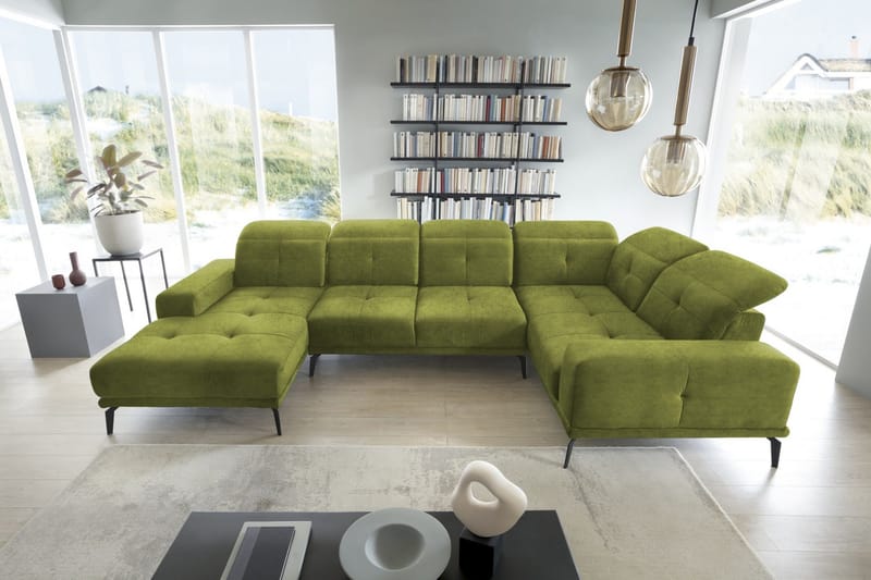 Hagglund Hörnsoffa m. Divan - Grön - Möbler - Soffa - Hörnsoffa - Hörnsoffa med divan