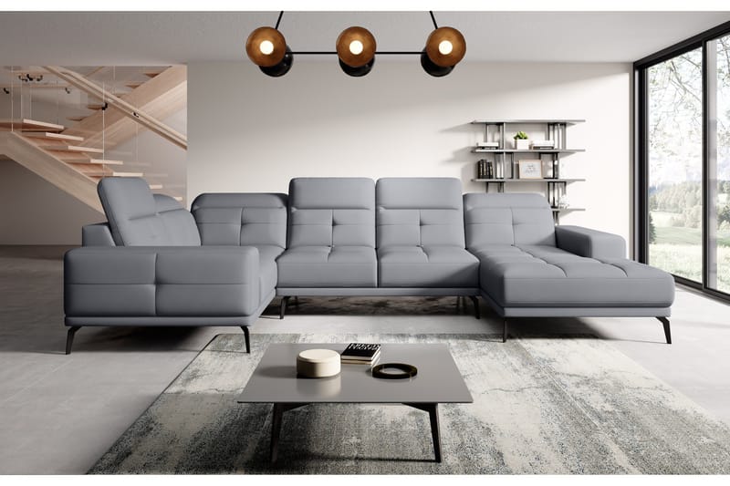 Hagglund Hörnsoffa m. Divan - Ljusgrå - Möbler - Soffa - Hörnsoffa - Hörnsoffa med divan