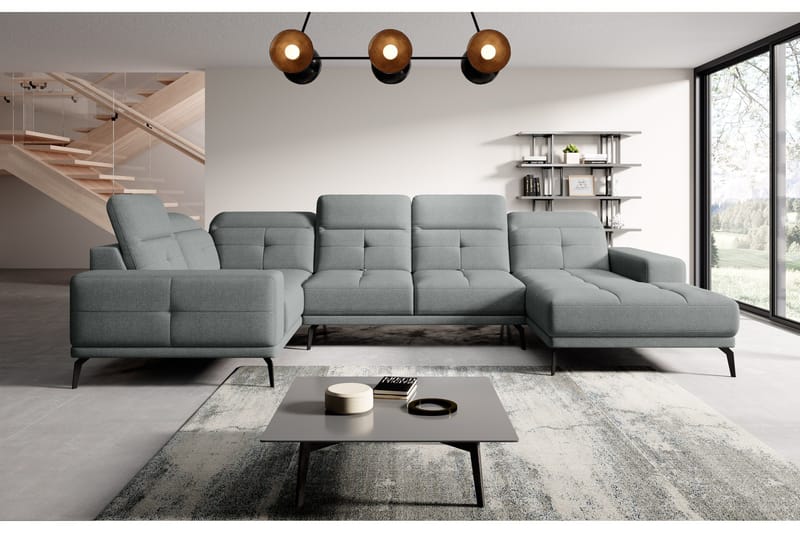 Hagglund Hörnsoffa m. Divan - Ljusgrå - Möbler - Soffa - Hörnsoffa - Hörnsoffa med divan