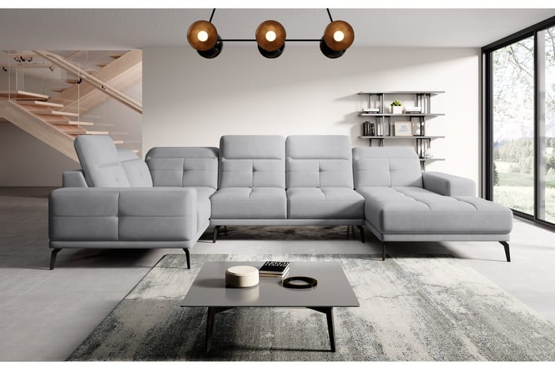 Hagglund Hörnsoffa m. Divan - Ljusgrå - Möbler - Soffa - Hörnsoffa - Hörnsoffa med divan