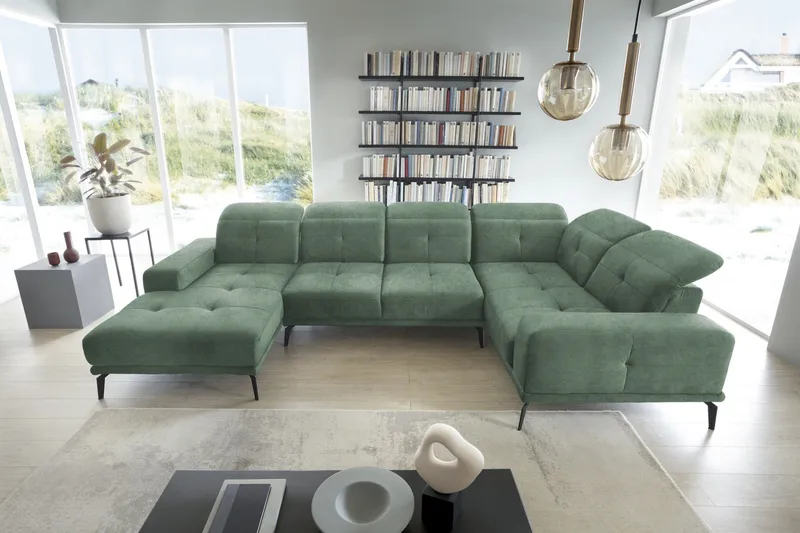 Hagglund Hörnsoffa m. Divan - Ljusgrön - Möbler - Soffa - Hörnsoffa - Hörnsoffa med divan