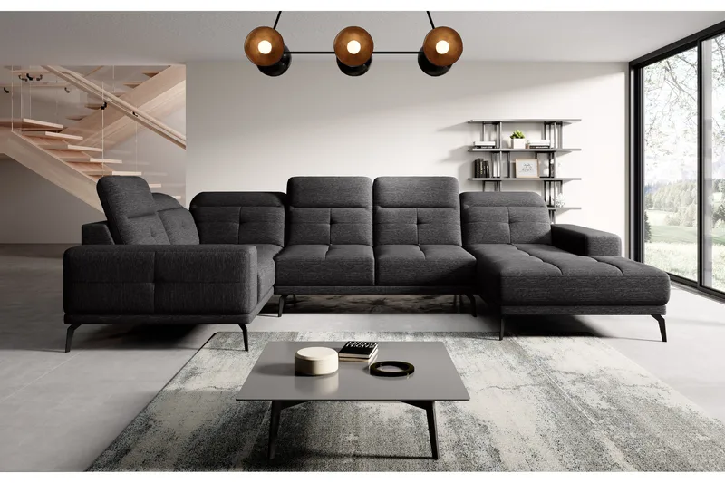 Hagglund Hörnsoffa m. Divan - Mörkgrå - Möbler - Soffa - Hörnsoffa - Hörnsoffa med divan