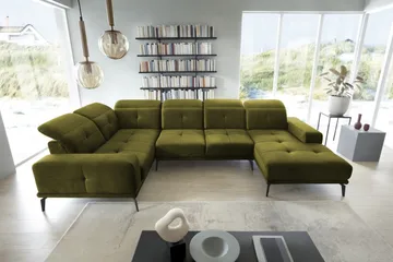 Hagglund Hörnsoffa m. Divan - Olivgrön - Möbler - Soffa - Hörnsoffa - Hörnsoffa med divan