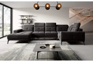 Hagglund Hörnsoffa m. Divan - Svart - Möbler - Soffa - Hörnsoffa - Hörnsoffa med divan