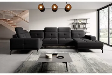 Hagglund Hörnsoffa m. Divan - Svart - Möbler - Soffa - Hörnsoffa - Hörnsoffa med divan