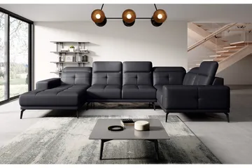 Hagglund Hörnsoffa m. Divan - Svart - Möbler - Soffa - Hörnsoffa - Hörnsoffa med divan