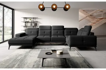 Hagglund Hörnsoffa m. Divan - Svart - Möbler - Soffa - Hörnsoffa - Hörnsoffa med divan