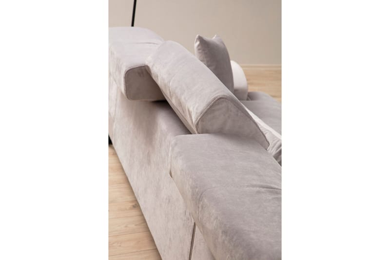 Jaraad Divansoffa 3-sits - Grå - Möbler - Soffa - Hörnsoffa - Hörnsoffa med divan