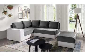 Julissa Hörnsoffa Vänster - Grå/Vit - Möbler - Soffa - Hörnsoffa