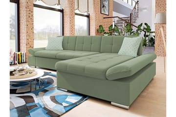 Kintore 3-sits Hörnsoffa Light green - Möbler - Soffa - Divansoffa & schäslongsoffa - 3 sits soffa med divan
