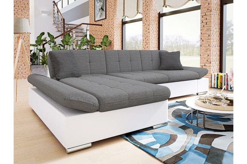 Kintore 3-sits Hörnsoffa Light Grey/White - Möbler - Soffa - Hörnsoffa