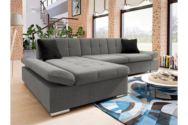 Kintore 3-sits Hörnsoffa Ljusgrå - Möbler - Soffa - Hörnsoffa