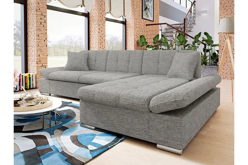 Kintore 3-sits Hörnsoffa Ljusgrå - Möbler - Soffa - Hörnsoffa