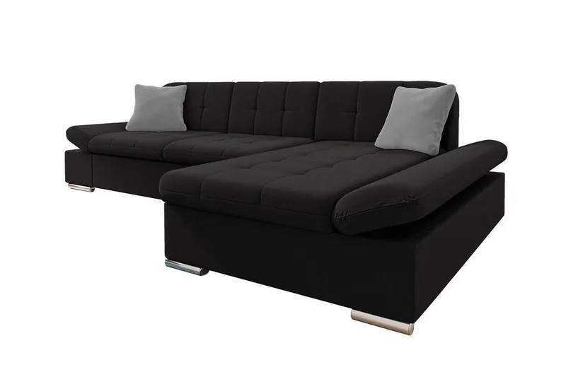Kintore 3-sits Hörnsoffa NO_BRAND Black