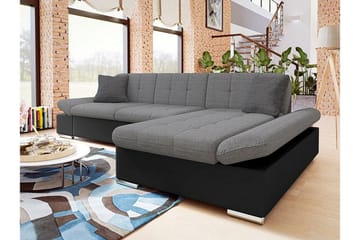 Kintore 3-sits Hörnsoffa NO_BRAND Black/Grey - Möbler - Soffa - Hörnsoffa