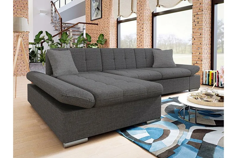 Kintore 3-sits Hörnsoffa NO_BRAND Dark grey - Möbler - Soffa - Hörnsoffa