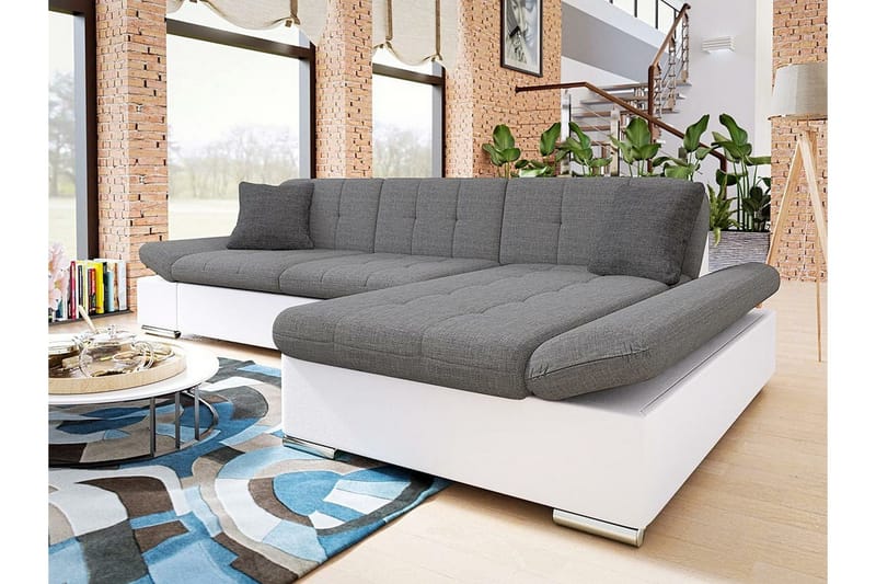 Kintore 3-sits Hörnsoffa NO_BRAND Light Grey/White - Möbler - Soffa - Hörnsoffa
