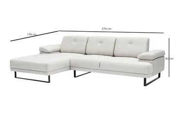 Kitimat Divansoffa 3-sits - Beige - Möbler - Soffa - Divansoffa & schäslongsoffa - 3 sits soffa med divan