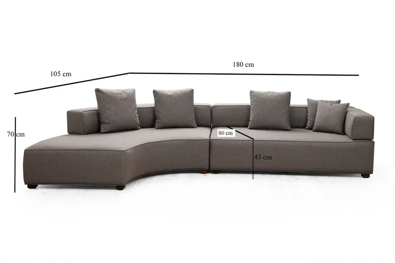 Lasalle Divansoffa 3-sits - Grå - Möbler - Soffa - Hörnsoffa
