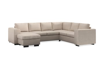 Link 5-sits Vändbar U-formad Hörnsoffa med divan i Tyg - Beige - Möbler - Soffa - Hörnsoffa - Hörnsoffa med divan