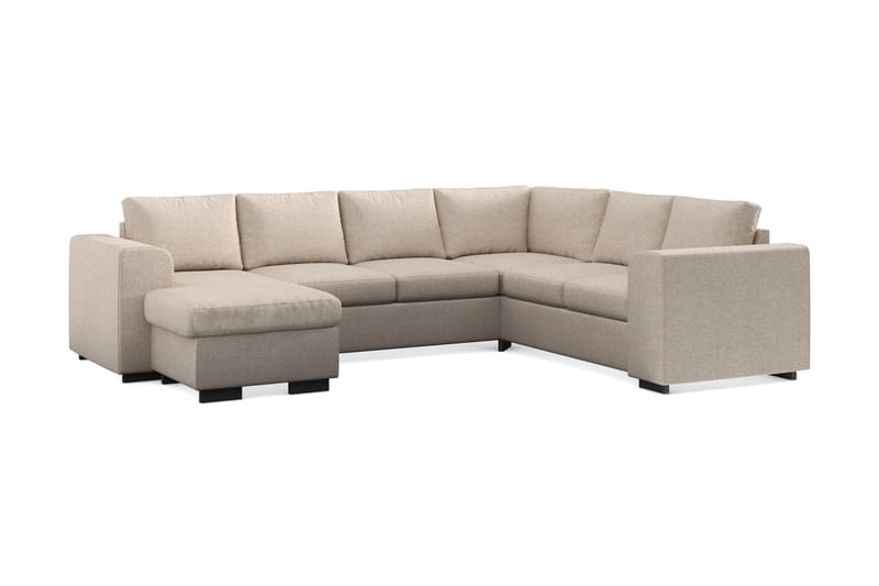 Link 5-sits Vändbar U-formad Hörnsoffa med divan i Tyg - Beige - Möbler - Soffa - Hörnsoffa - Hörnsoffa med divan