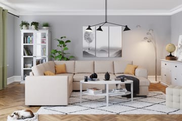 Link 5-sits Vändbar U-formad Hörnsoffa med divan i Tyg - Beige - Möbler - Soffa - Hörnsoffa - Hörnsoffa med divan