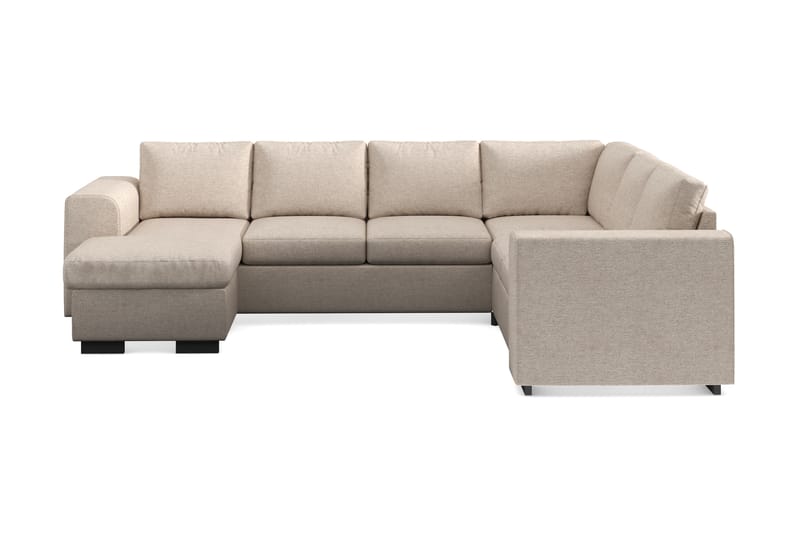 Link 5-sits Vändbar U-formad Hörnsoffa med divan i Tyg - Beige - Möbler - Soffa - Hörnsoffa - Hörnsoffa med divan