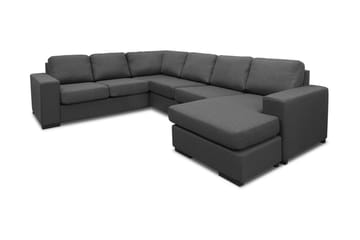 Logan Hörnsoffa med Divan - Grå - Möbler - Soffa - Hörnsoffa - Hörnsoffa med divan